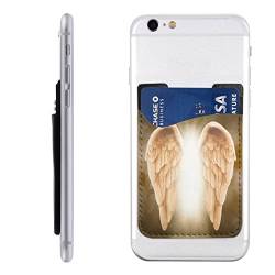 Angel Wing Schutzhülle für Handy, Kartenhalter, PU-Leder, Kreditkarten-Ausweis, 3 m, selbstklebende Hülle für alle Smartphones, Weiss/opulenter Garten, Einheitsgröße von PSVOD