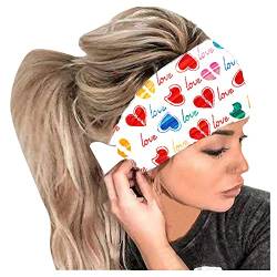 Band Wrap Frauen Drucken Haar Stirnband Stirnband Bandana Kopf Elastisches Stirnband Granat Stirnband Schönheitr (Color : White, Size : Taille unique) von PSVOD