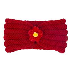 Blume Haarband Wolle Stirnband for warme und Kinder Farbe Stirnband Top Winter Herbst Haarband solide 21 Kleinkinder Haargummis for feines Haar klar Schönheit von PSVOD