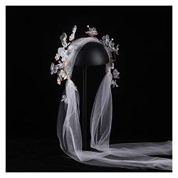 Blumen-Schleier-Haarband-Braut-Kopfbedeckung Frische dreidimensionale Hochzeits-Haar-Accessoires Schönheit von PSVOD