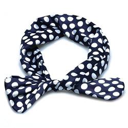 Haarspangen Damenhaarband Wickelschal Stirnband Navy Blue Polka Dots Hot silber von PSVOD