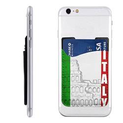 Handy-/Kartenetui aus PU-Leder, für Kreditkarten, Ausweise, 3 m, selbstklebend, für alle Smartphones, Weiss/opulenter Garten, Einheitsgröße von PSVOD
