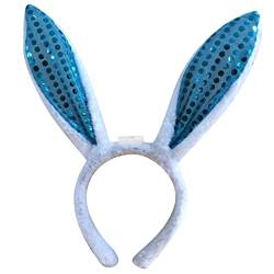 Ostern und Haarband Stirnband Ohr Erwachsene Kaninchen Haarband Kinder Erwachsene Zubehör Haar Yoga Schweißband silber von PSVOD