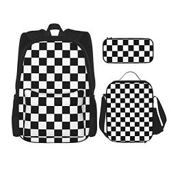 Rucksack Set Dreiteilige Tasche Rucksack Crossbody Lunchtasche Bleistift Bag Set Jungen und Mädchen Schultaschen, Braun, Einheitsgröße, Rucksack, Umhängetasche, Reisen von PSVOD