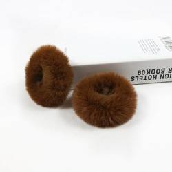 10 Stück Plüsch Haargummis Flauschige Elastische Haargummis Scrunchies Haarbänder Haarschmuck Haarbänder Seil Pferdeschwanzhalter Haarzubehör für Mädchen Damen Frauen Baby Kinder-Kaffee von PTNKUIIY