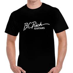 BC Rich Guitars Logo Black T-Shirt Men Shirt Rock Band Tee Music von PUB