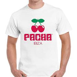 Pacha Ibiza White Mens T-Shirt Men Rock Band Tee Shirt von PUB