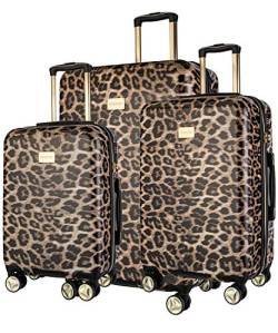 Koffer Reisekoffer Hartschalen Trolly Puccini® Beverly Hills (Leopard Beige 6, Set: Groß + Mittelgroß + Kabinenkoffer) von PUCCINI