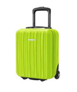 PUCCINI Mini-Kabinenkoffer Bali (Limone) Reisekoffer Handgepäck Koffer mit Rollen Trolley Kabinengepäck Rollkoffer Hartschale aus ABS Teleskopgriff 40 x 30 x 19 cm von PUCCINI