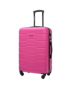 Puccini Koffer Reisekoffer Hartschalen Trolly Alicante (Pink (3A), Mittelgroß) von PUCCINI