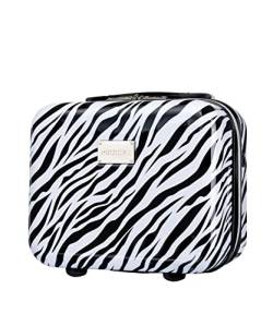 Puccini Koffer Reisekoffer Hartschalen Trolly Beautycase Beverly Hills (Zebra 10, Beautycase) von PUCCINI