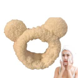 Bear Ears Spa Stirnband - Hautfreundliches und weiches Stirnband mit niedlichem Design - Mädchen Schönheitsprodukte für Hausarbeit, Gesichtswäsche, Make-up, Baden, Hautpflege Puchen von PUCHEN