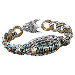 PUCHEN Armband mit türkisfarbenen Steinen, Wickelarmbänder, verstellbare Stretch-Perlen, stapelbare Armbänder für Damen und Herren, A, A, Unisex von PUCHEN