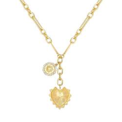 PUCHEN Herz-Halsketten | Sonnenherzförmige Halskette,Liebesherzen-Halskette, Liebhaber-Halskette für Mädchen und Frauen, Geburtstagsgeschenk von PUCHEN
