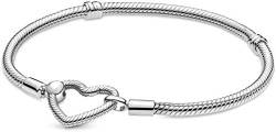 Modische Armbänder, Anhänger-Armband, Herz-Unendlichkeitsverschluss, Schneeflocken-Mesh-Kettenarmband, passend for modische Silber-Armreif-Korn-DIY-Schmuck-3, 19 cm (Farbe: Stil-5, Größe: 20 cm) von PUJIANA
