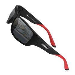 PUKCLAR Herren Sonnenbrille Polarisierte Sportbrille Radsportbrillen Fahrerbrille Damen UV400 Schutz Cat 3 CE von PUKCLAR