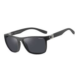 PUKCLAR Polarisierte Herren Sonnenbrille Leichte TR90 Rahmen Quadratische Sonnenbrille mit UV400 Schutz für Fahren, Angeln, Laufen, Wandern von PUKCLAR