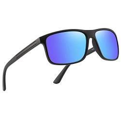 PUKCLAR Polarisierte Sonnenbrille Herren Damen - Rechteckige Vintage Leichtes Material TR90 Rahmen UV400 Sport im Freien Golf Radfahren Angeln Wandern Eyewear Sonnenbrille von PUKCLAR