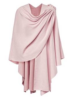 PULI Damen Poncho Schal Cashmere Feeling Strick Cape Cardigan Für Frauen Geschenk Für Mutter von PULI