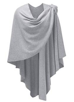 PULI Damen Poncho Schal Cashmere Feeling Strick Cape Cardigan Für Frauen Geschenk Für Mutter von PULI