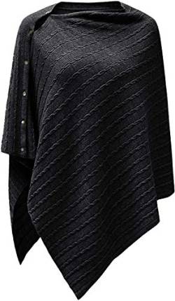 PULI Damen Schal Poncho Decke Cape Cardigan Kaschmir/Kaschmir Wickelschal Geschenk für Mutter von PULI