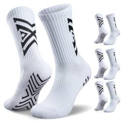 Fußball Socken 2 Paar Fußball Socken Unisex Socken Anti-Rutsch Design Universal Skala 39-46 Baumwolle Fußball Socken Männer Tape Design Fußball Socken Männer von PULIOU