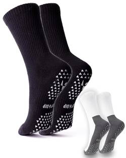 Anti-Rutsch Sportsocken, Grip Socken gegen Wegrutschen auf glatten Böden, Stoppersocken gegen Verrutschen in Schuhen, Rutschfeste Noppen-Socken für Fußball, Fitness, Calisthenics, Pilates, Yoga (M) von PULLUP & DIP