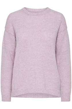 PULZ JEANS PZIRIS Damen Strickpullover Feinstrick Pullover mit Rundhalsausschnitt und Wolle mit Alpaka-Anteil, Größe:2XL, Farbe:Lavender Frost (153507) von PULZ JEANS