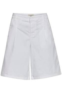 PULZ JEANS PZROSITA City Shorts Damen Chino Shorts Bermuda Kurze Hose mit Gürtelschlaufen Regular-Fit, Größe:34, Farbe:Bright White (110601) von PULZ JEANS