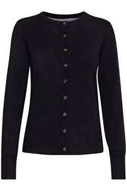 PULZ JEANS PZSARA Damen Strickjacke Feinstrick Cardigan Strickcardigan mit Knopfleiste, Größe:2XL, Farbe:Black (5000199) von PULZ JEANS