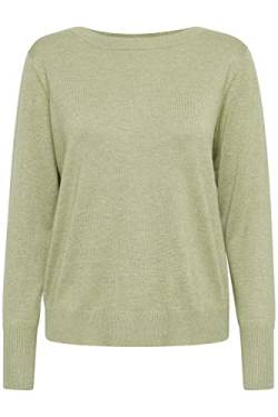 PULZ PZSARA Damen Strickpullover Feinstrick Pullover, Größe:M, Farbe:Sage Melange (1604211) von PULZ JEANS