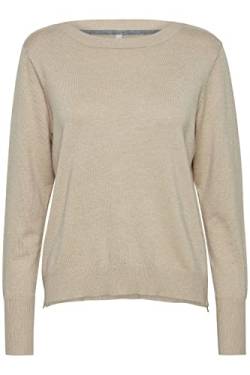 PULZ PZSARA Damen Strickpullover Feinstrick Pullover, Größe:M, Farbe:White Pepper Melange (1513071) von PULZ JEANS