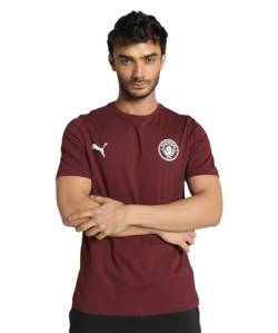Manchester City Essentials T-Shirt – Unisex – Burgunderrot – Größe: XL von PUMA