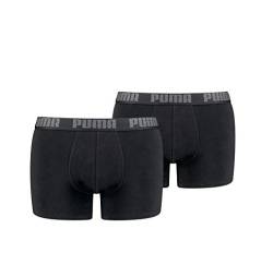 PUMA 2 er Pack Boxer Boxershorts Men Herren Unterhose Pant Unterwäsche, Farbe:230 - Black/Black, Bekleidungsgröße:S von PUMA