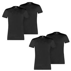 PUMA 4 er Pack Basic Crew T-Shirt Men Herren Unterhemd Rundhals, Farbe:200 - Black, Bekleidungsgröße:M von PUMA