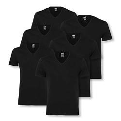 PUMA 6 er Pack Basic V Neck T-Shirt Men Herren Unterhemd V-Ausschnitt, Farbe:200 - Black, Bekleidungsgröße:L von PUMA