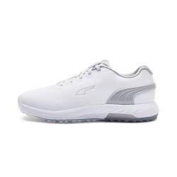 PUMA Alphacat Nitro Golfschuhe Herren, White-Flat Light Gray-Silver, 46.5 EU von PUMA