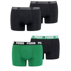 PUMA Boxershort 4er Pack Herren 4 Boxer Edition (Black/Amazon Green, XL) von PUMA