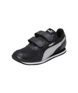 PUMA Cabana Racer Glitz V PS Sneaker, Silver Black Silver, 29 EU von PUMA