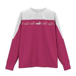 PUMA Damen Around The Block Rundhals-Sweatshirt LGarnet Rose Pink ┃Rundhals-Pullover für Damen von PUMA