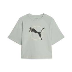 PUMA Damen Better Sportswear Women's Tee T-Shirt, Green Fog, S von PUMA