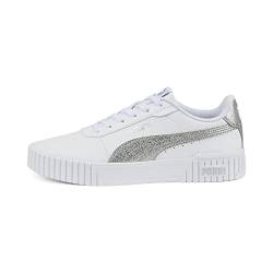 PUMA Damen Carina 2.0 Distressed Sneaker, White Silver, 36 EU von PUMA