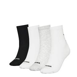 PUMA Damen Cat Logo Rib Clasic sock, White / Grey Black, 39-42 EU von PUMA