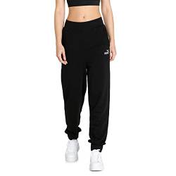 PUMA Damen Essentials+ Bestickte Jogginghose Knitted Pants, Schwarzes, M von PUMA