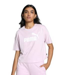 PUMA Damen Essentials Logo Cropped T-Shirt LGrape Mist Purple von PUMA