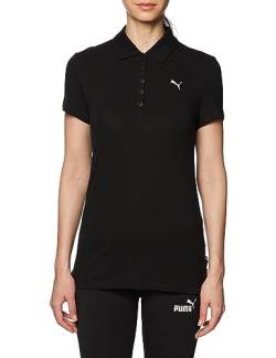 PUMA Damen Essentials Poloshirt MBlack Cat ┃Regular Fit Freizeitpolo für Damen von PUMA