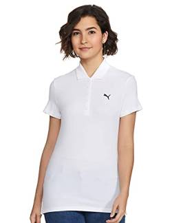 PUMA Damen Essentials Poloshirt SWhite Cat von PUMA