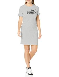 PUMA Damen Essentials Slim Tee Kleid, Light Grey Heather I, Groß von PUMA