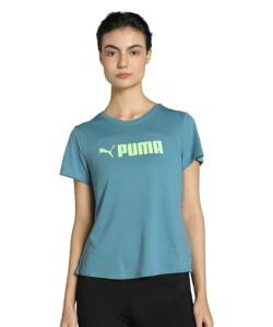 PUMA Damen FIT Ultrabreathe Trainings-T-Shirt MBold Blue Speed Green von PUMA