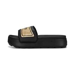 PUMA Damen Karmen Slide Space Metallics Sandal, Black-Matte Gold, 38 EU von PUMA